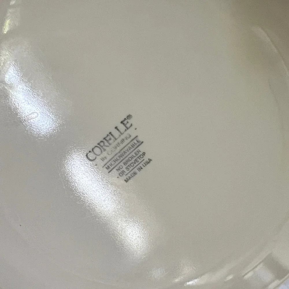 Corelle Dinner Plates Cream Blue Country Cornflower Set of 4 10.25